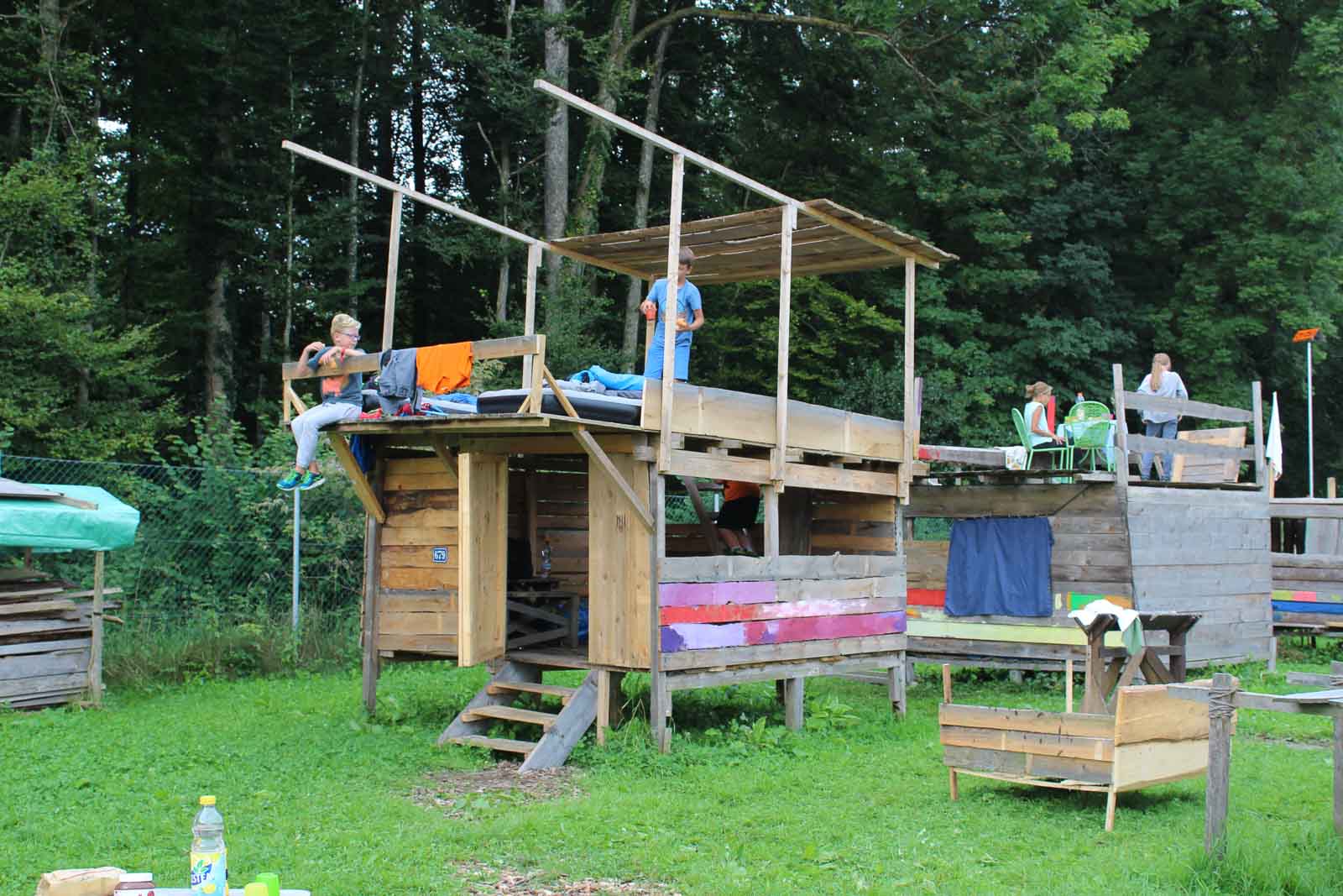 Kinder Übernachten in den Hütten