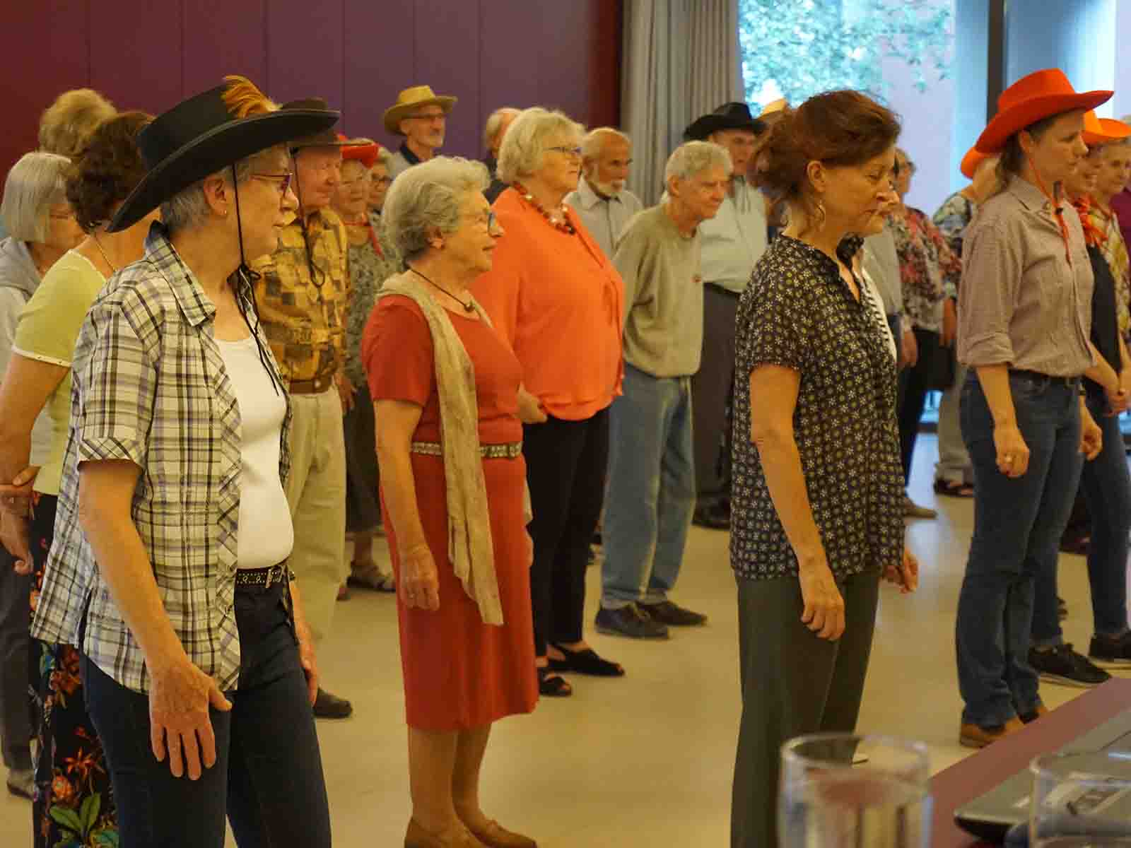 Mit "links tap, rechts tap" begann der Line-Dance.