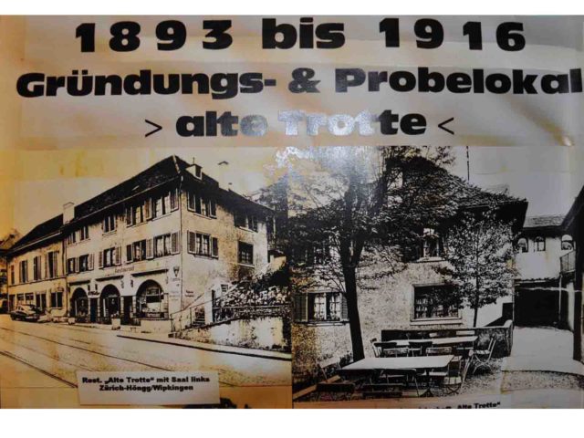 Bis 1916 probte der Dramatische Verein Höngg im Restaurant «Alte Trotte»