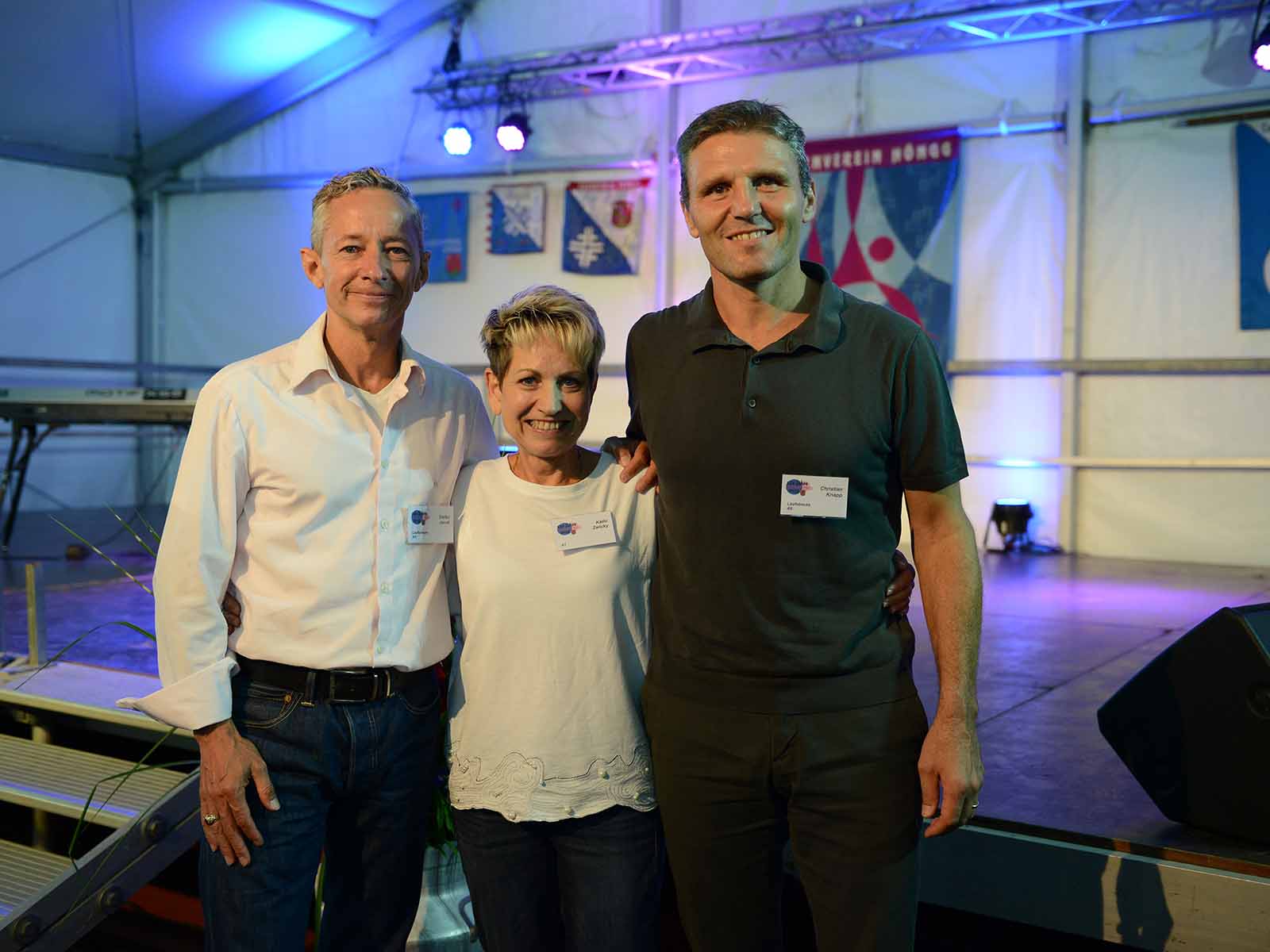 Sie haben am meisten Kilometer zurückgelegt (v.l.): Stefan Jacob, Käthi Zwicky und Christian Knapp.